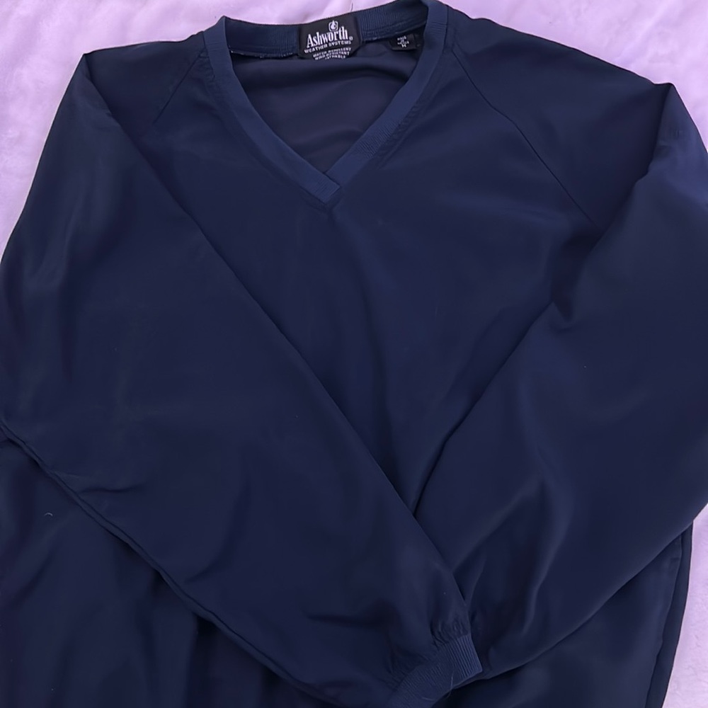 Navy blue vintage windbreaker